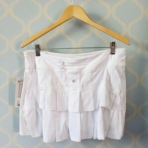 NWT Lululemon Pace Setter Skirt (Tall) Size 10 White 2014